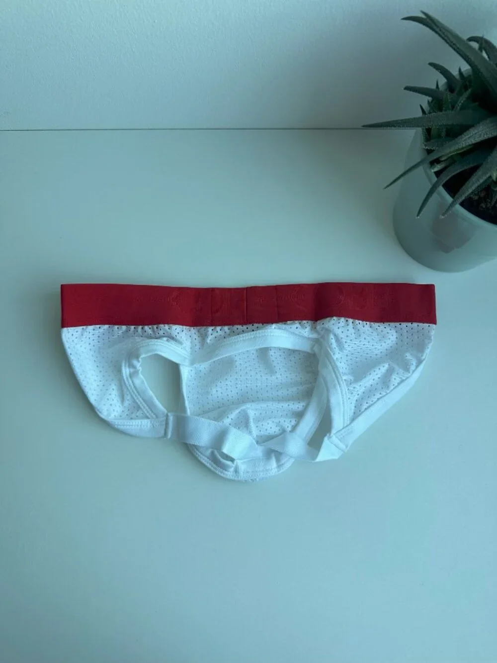 Alexander Cobb - Jockstrap White - Red (S)